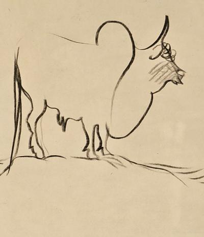 Drawing of a Bison by Anatoly Zverev