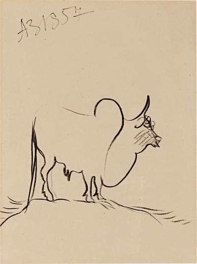 Drawing of a Bison by Anatoly Zverev