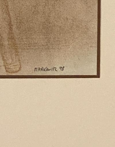 Drawing of a Seated Female Nude American 20th Century