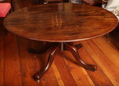 Drawn George III Oval Mahogany Tilt Top Breakfast Table