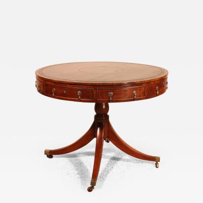 Drum Table In Mahogany From The 19th Century