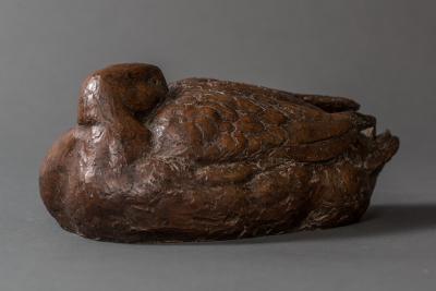 Dry Lacquer Sculpture of a Duck