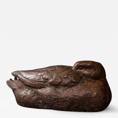 Dry Lacquer Sculpture of a Duck