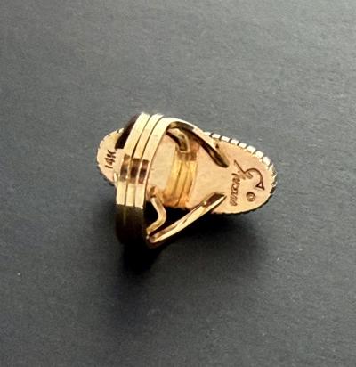 Duane Maktima Coral and Gold Ring