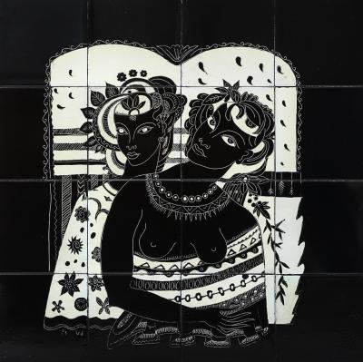 Due Donne Tiled Wall Panel