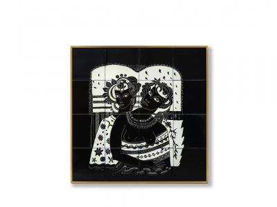 Due Donne Tiled Wall Panel