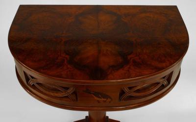 Duilio Cambellotti Italian Art Deco 1930 Rosewood Console Table
