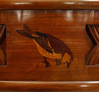 Duilio Cambellotti Italian Art Deco 1930 Rosewood Console Table