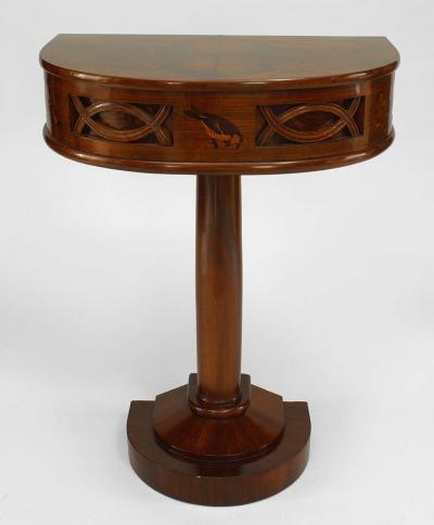 Duilio Cambellotti Italian Art Deco 1930 Rosewood Console Table