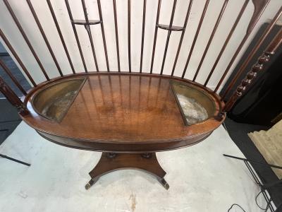 Duncan Phyfe ANTIQUE MAHOGANY DUNCAN PHYFE STYLE BIRDCAGE PLANTER