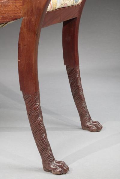 Duncan Phyfe CLASSICAL MAHOGANY WINDOW SEAT