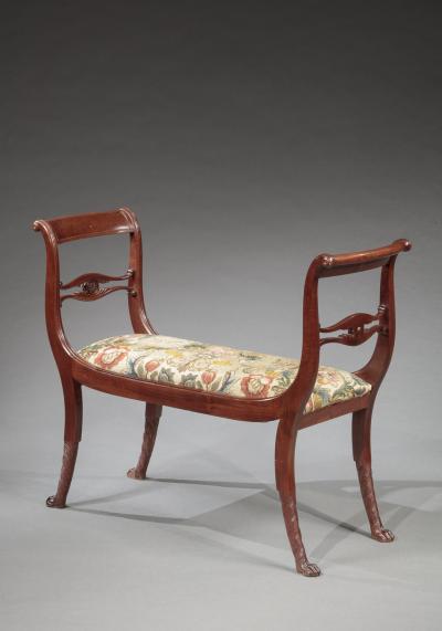 Duncan Phyfe CLASSICAL MAHOGANY WINDOW SEAT