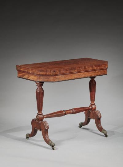 Duncan Phyfe FEDERAL MAHOGANY AND MAHOGANY VENEER CARD TABLE