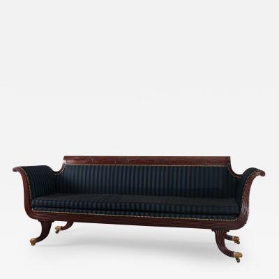 Duncan Phyfe Fine Carved Mahogany Grecian Sofa