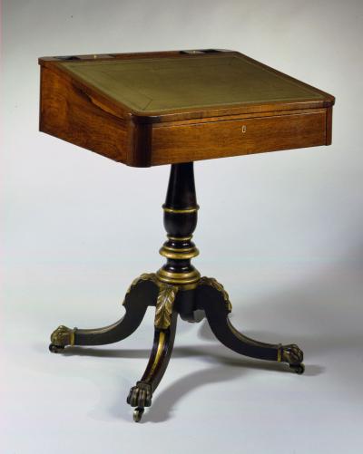 Duncan Phyfe Slant Top Pedestal Desk