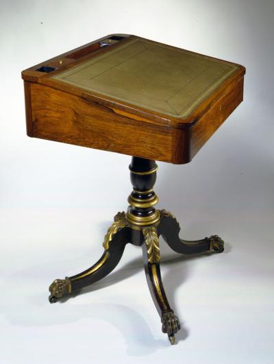 Duncan Phyfe Slant Top Pedestal Desk