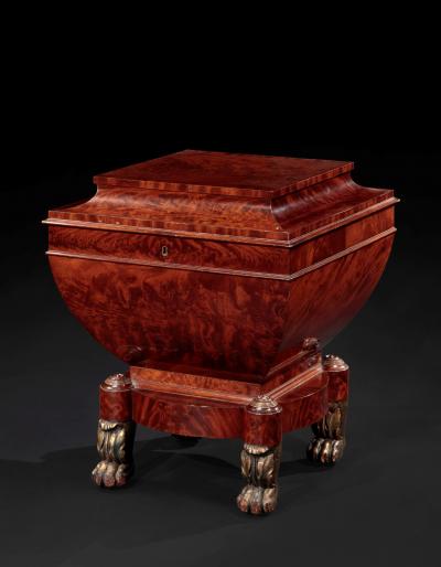 Duncan Phyfe Square Elliptic Sarcophagus Cellaret