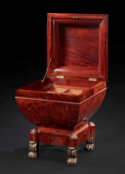Duncan Phyfe Square Elliptic Sarcophagus Cellaret