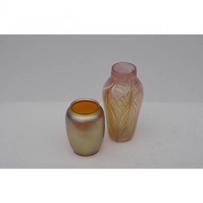 Durand Two Rare Art Glass Vases by Durand