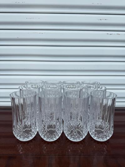 Durand Vtg Crystal DArques Durand Long Champ 10oz Water Glass Tumbler