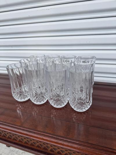 Durand Vtg Crystal DArques Durand Long Champ 10oz Water Glass Tumbler