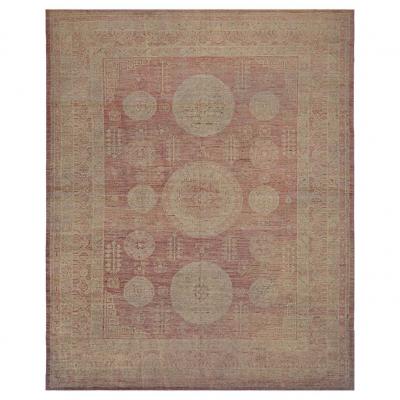 Dusty Rose Handwoven Revival Khotan Rug