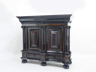 Dutch 17th Century rosewood ebony Baroque cupboard Kussenkast 1670