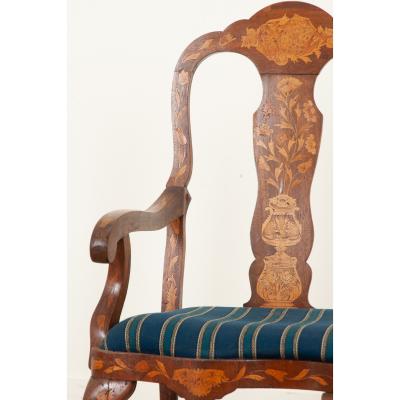 Dutch 18th Century Marquetry Settee