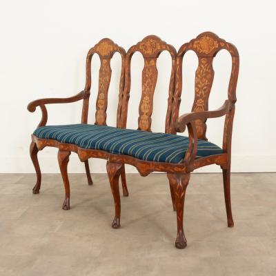 Dutch 18th Century Marquetry Settee