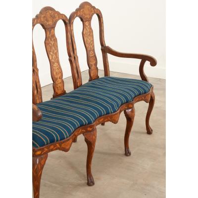 Dutch 18th Century Marquetry Settee