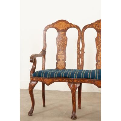 Dutch 18th Century Marquetry Settee