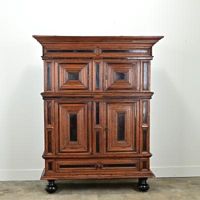 Dutch 18th Century Oak Ebonized Armoire