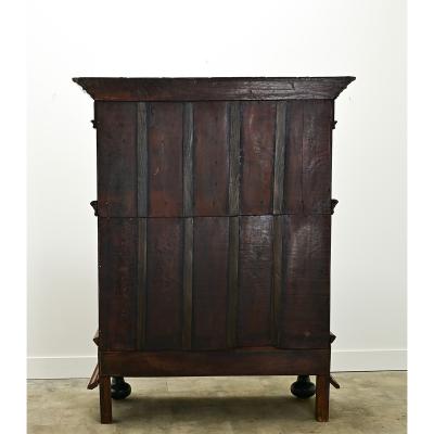 Dutch 18th Century Oak Ebonized Armoire