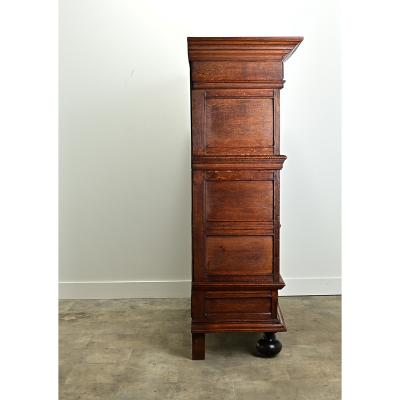 Dutch 18th Century Oak Ebonized Armoire