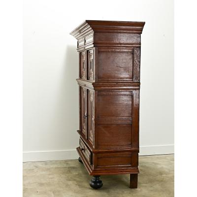 Dutch 18th Century Oak Ebonized Armoire