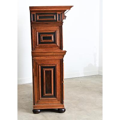 Dutch 18th Century Oak and Ebony Kussenkast