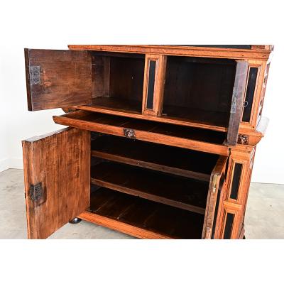 Dutch 18th Century Oak and Ebony Kussenkast