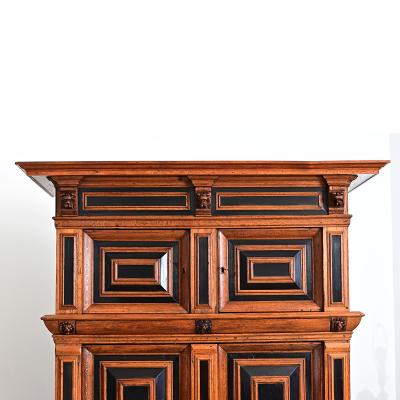 Dutch 18th Century Oak and Ebony Kussenkast