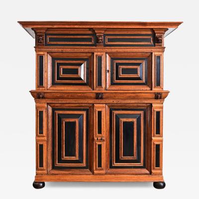 Dutch 18th Century Oak and Ebony Kussenkast