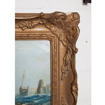 Dutch 19th C Seascape Painting