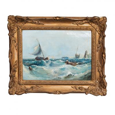 Dutch 19th C Seascape Painting