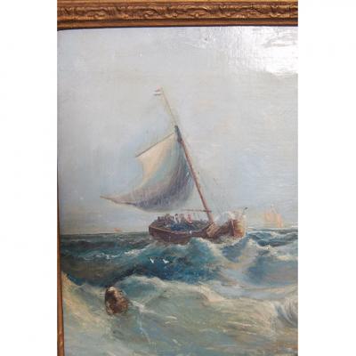 Dutch 19th C Seascape Painting