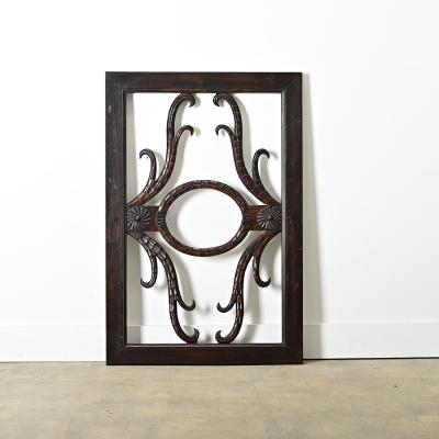 Dutch 19th Century Carved Mahogany Transom