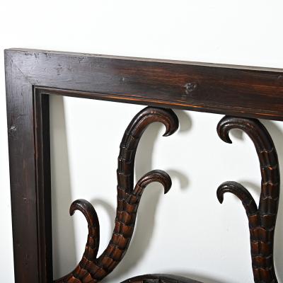 Dutch 19th Century Carved Mahogany Transom