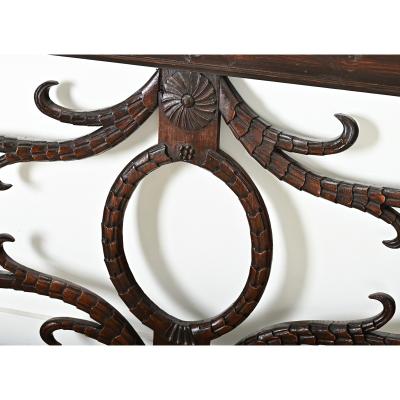 Dutch 19th Century Carved Mahogany Transom