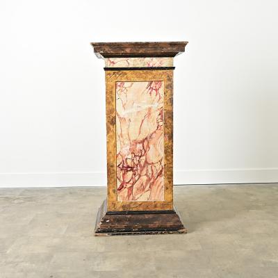 Dutch 19th Century Faux Marble Painted Column