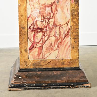 Dutch 19th Century Faux Marble Painted Column