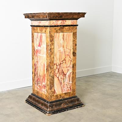 Dutch 19th Century Faux Marble Painted Column