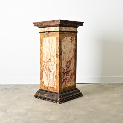 Dutch 19th Century Faux Marble Painted Column