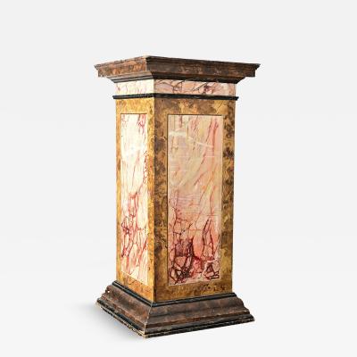 Dutch 19th Century Faux Marble Painted Column